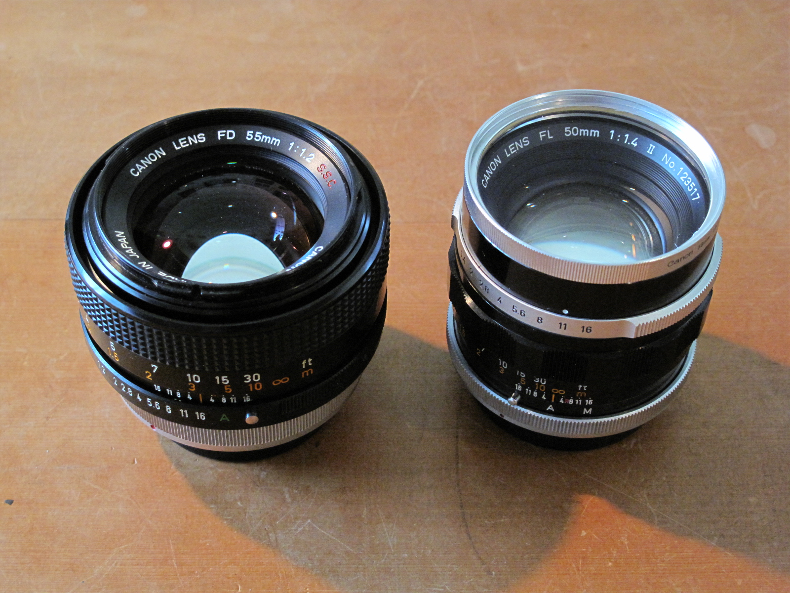 Canon FD mm f1.2 S.S.C. FLmm f1.4   イエネコカメラ 名古屋市