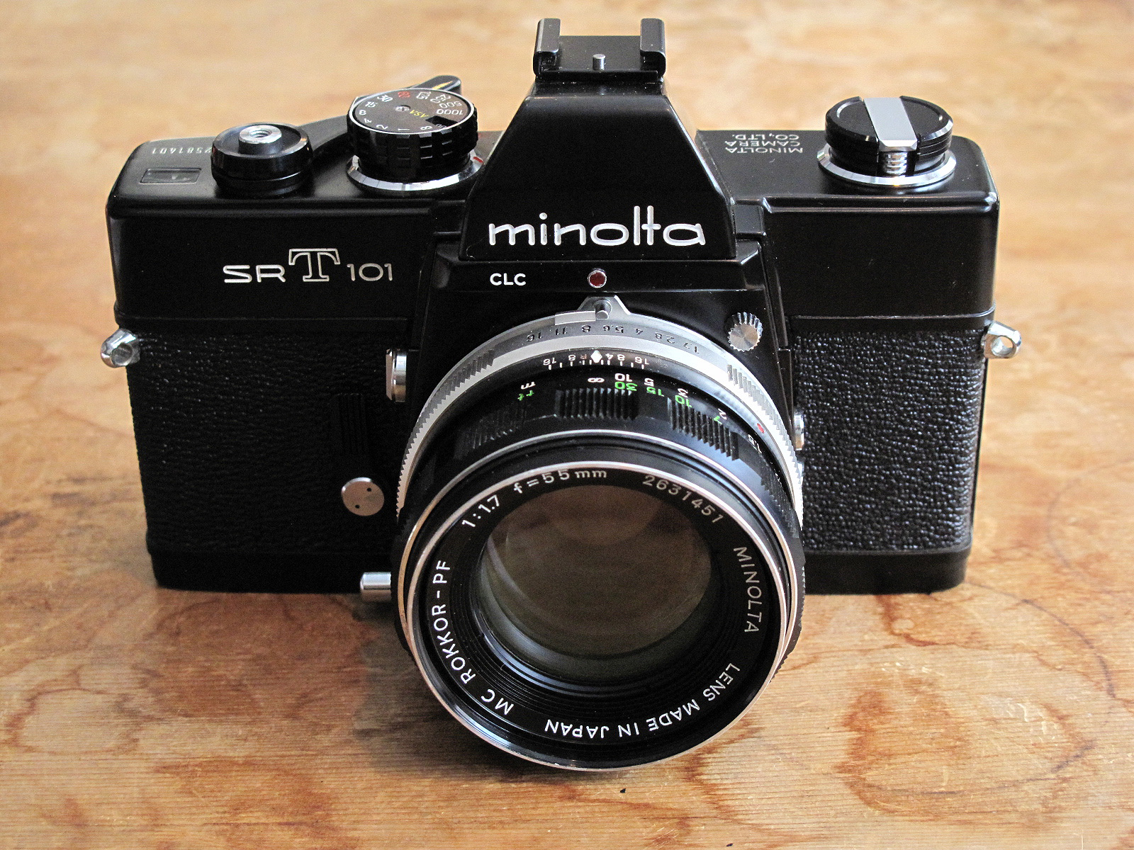 ミノルタSRT101ブラック ボディ フィルムカメラ レンズ付き - フィルム 