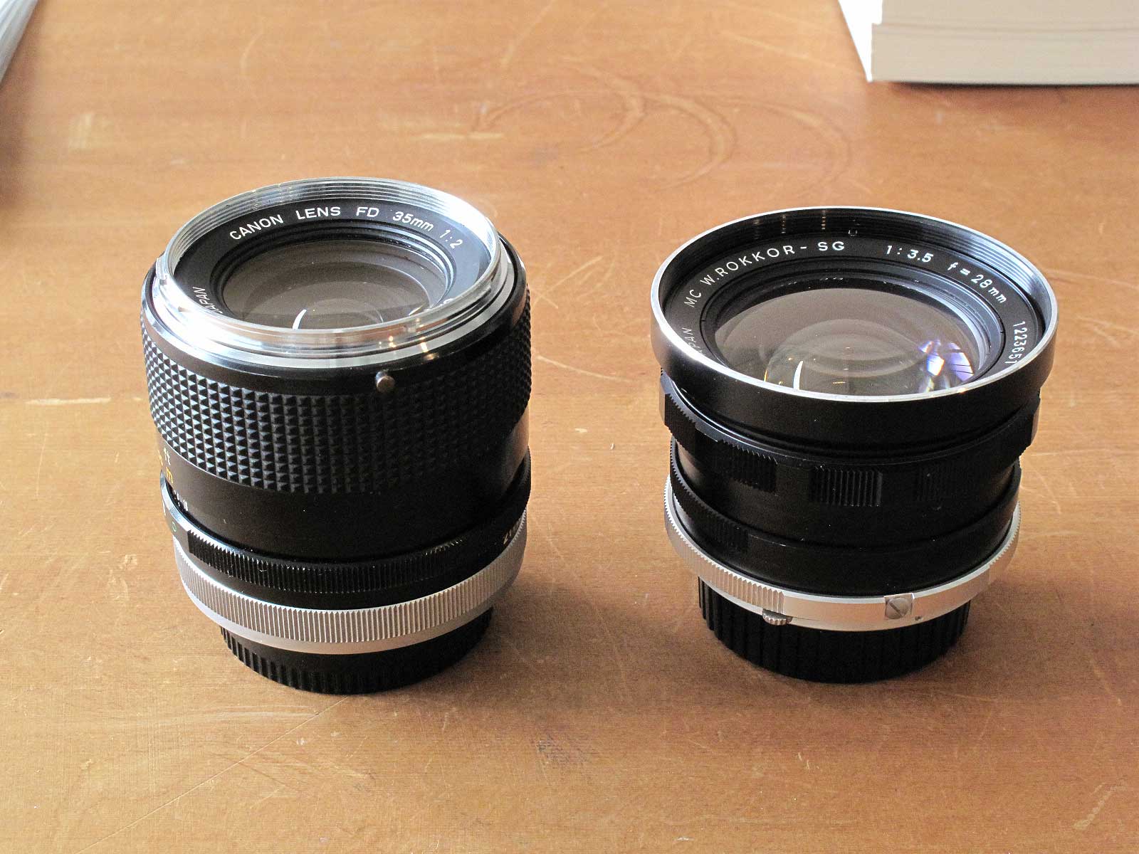 minolta 28mm f3.5、Canon 35mm f2、RIKENON35mm f2.8 | イエネコカメラ 名古屋市 中古フィルム